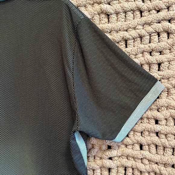 Adidas Dark Grey Polka Dot Golf Polo Shirt - Size Large - Picture 6 of 11